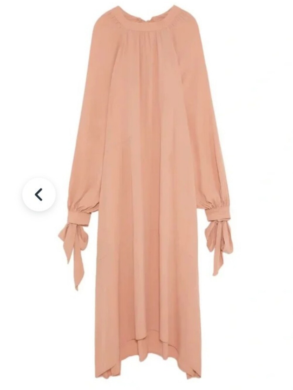 Zara EUC- Mauve/Dusty Pink Balloon Tie-Sleeve Long Dress- Sz M
